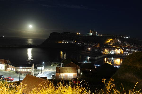 Whitby Walks beautiful night time shot of Whitby
