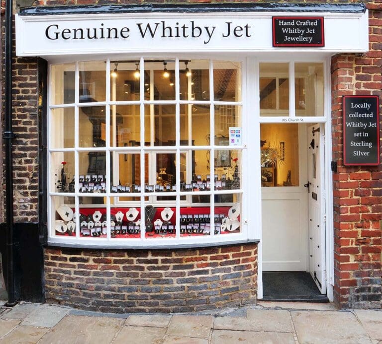 The shopfront of Genuine Whitby Jet Jewellery