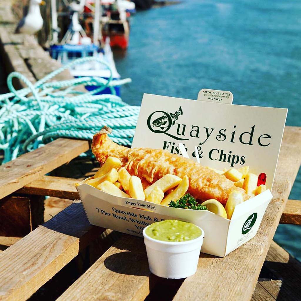 Takeaway fish and chips from Quayside in Whitby