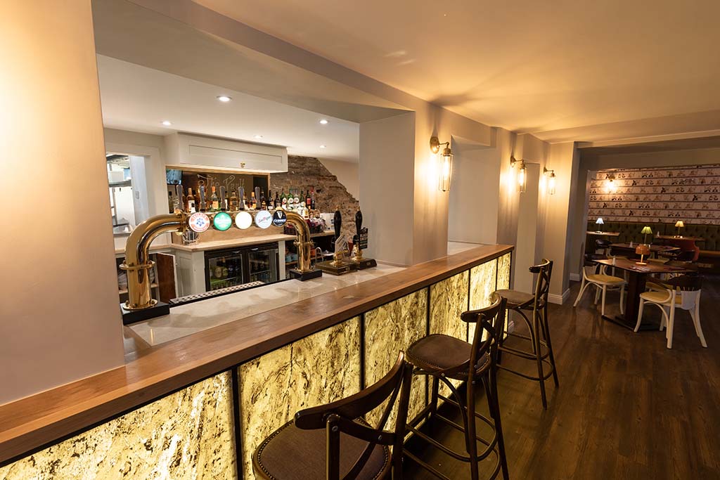 The bar at the Resolution Hotel in Whitby