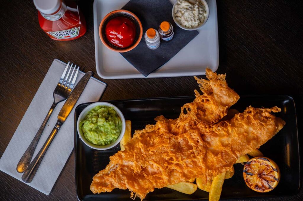 Royal Whitby hotel fish and chips